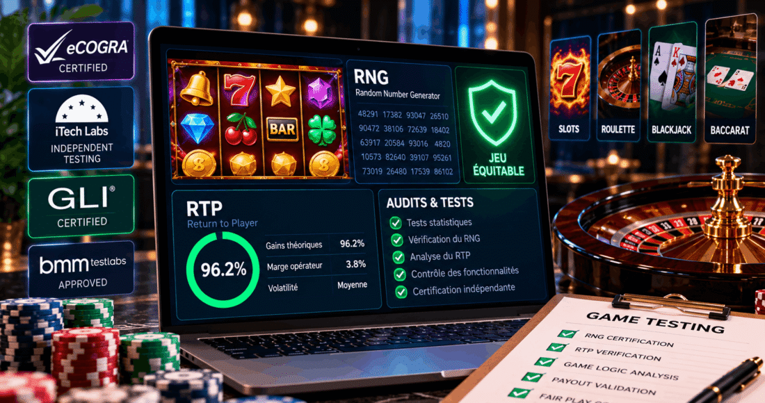 la sécurité et l'équité des jeux en ligne
